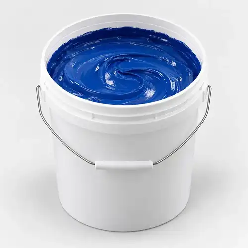 Cubeta blanca con dispersión de pigmento azul para sistemas de resina poliéster y viniléster.